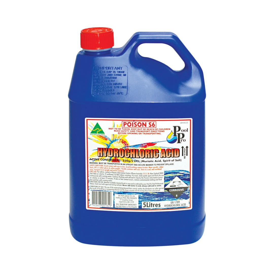 Pool Hydrochloric Acid (pH Decreaser) 5L
